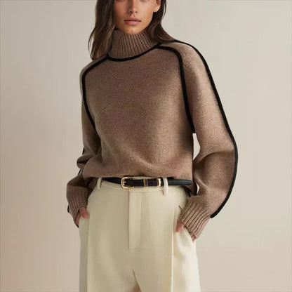 Relaxed Colour-Block Raglan Knit Jumper