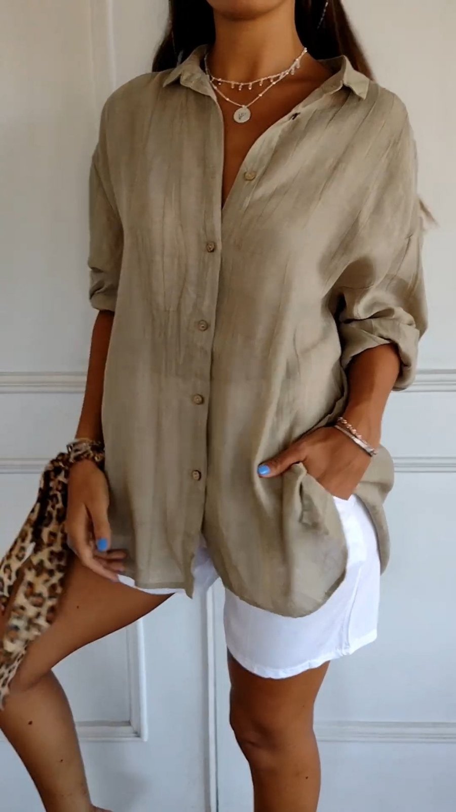 Relaxed Linen Button-Through Shirt