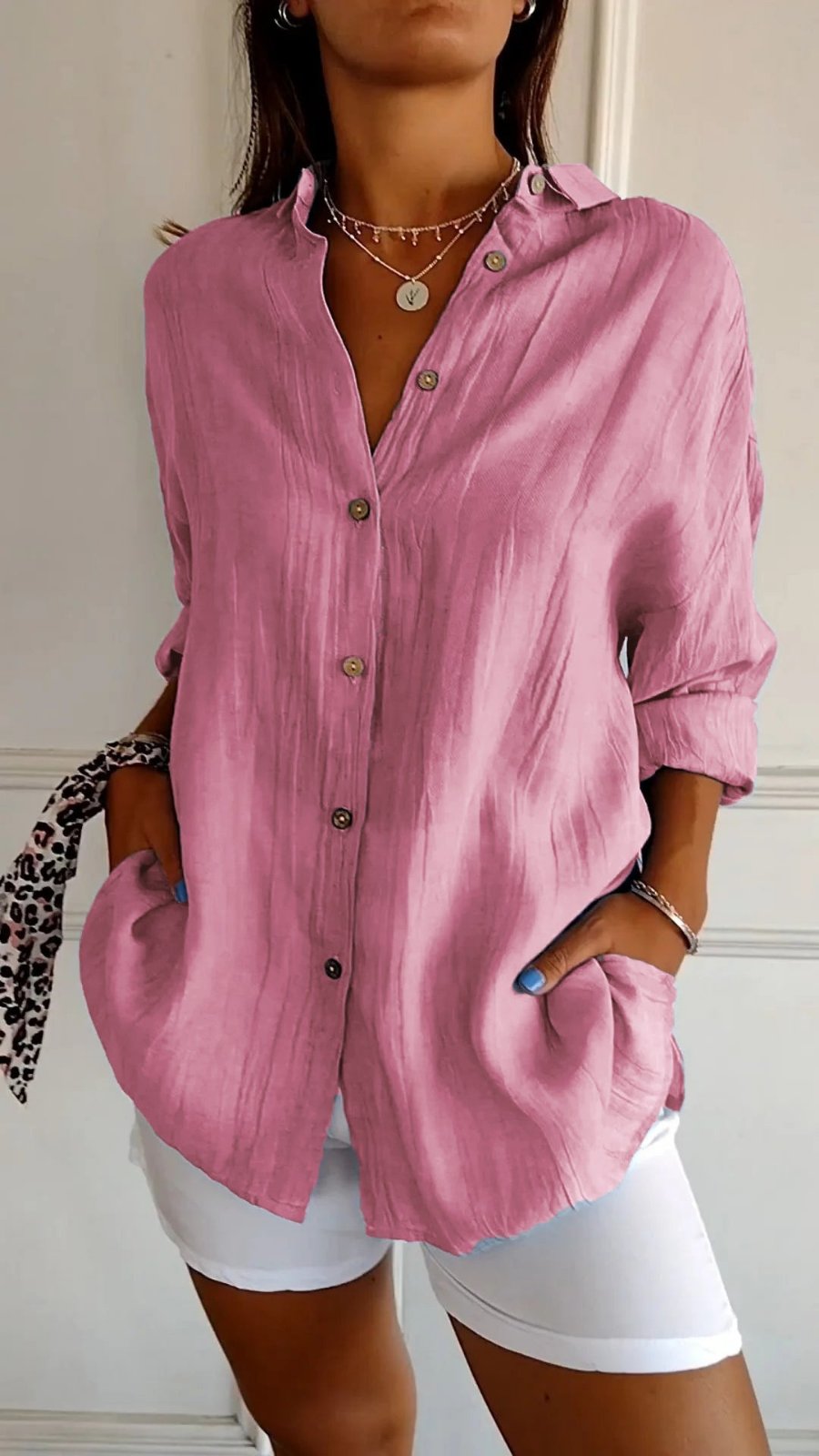 Relaxed Linen Button-Through Shirt