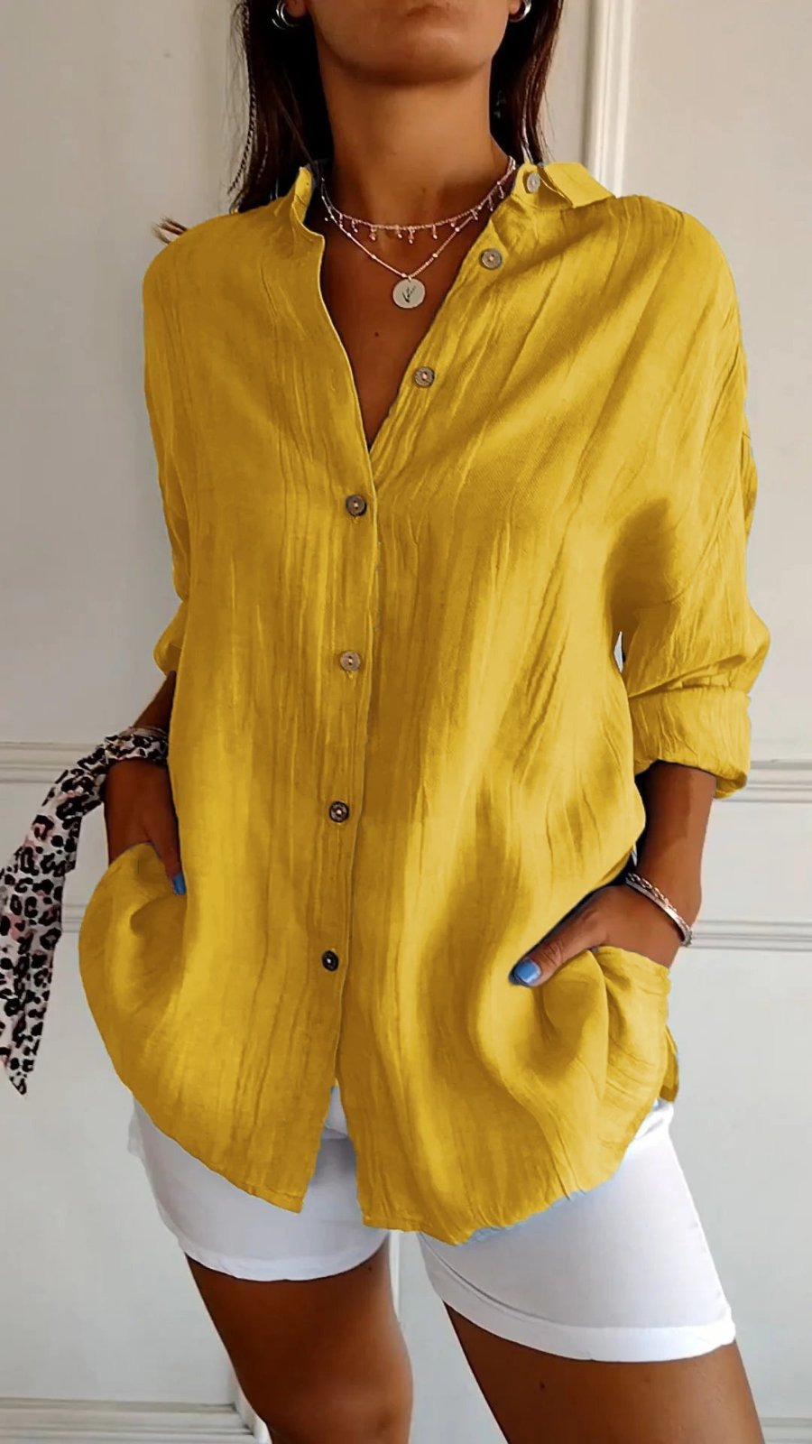 Relaxed Linen Button-Through Shirt