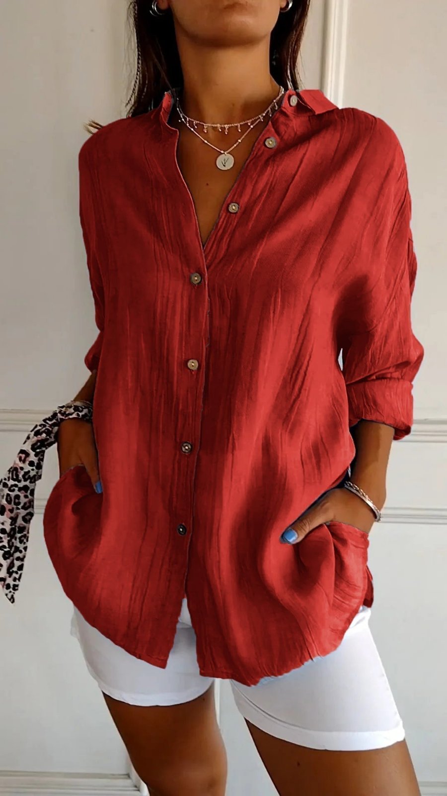 Relaxed Linen Button-Through Shirt