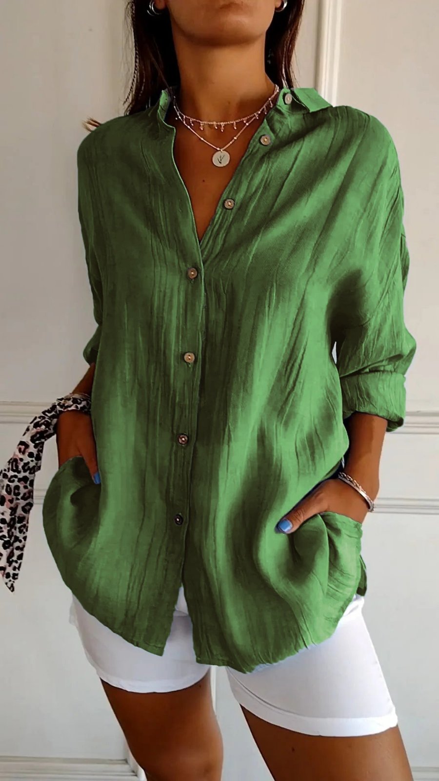 Relaxed Linen Button-Through Shirt