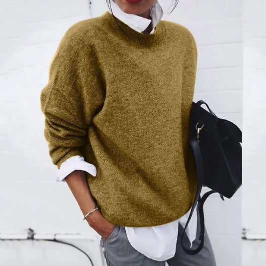 Cashmere Blend Relaxed Crew Neck Knit Jumper