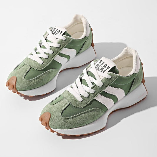 Vintage Style Platform Lace-Up Chunky Trainers