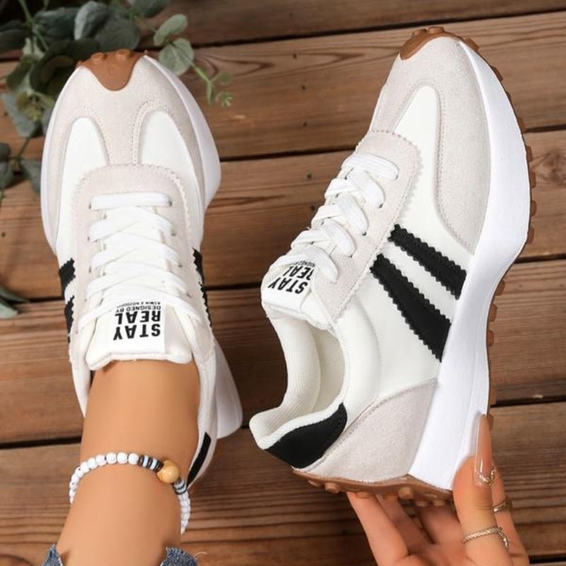 Vintage Style Platform Lace-Up Chunky Trainers