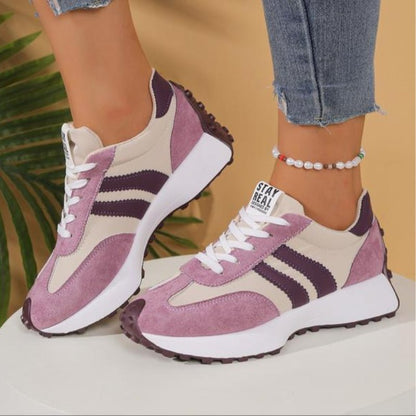 Vintage Style Platform Lace-Up Chunky Trainers
