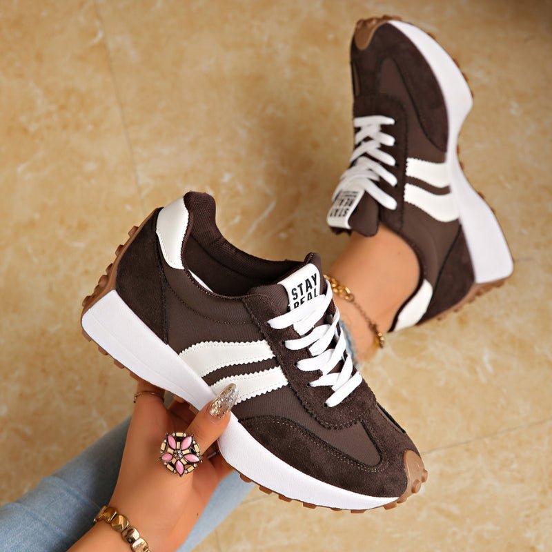 Vintage Style Platform Lace-Up Chunky Trainers