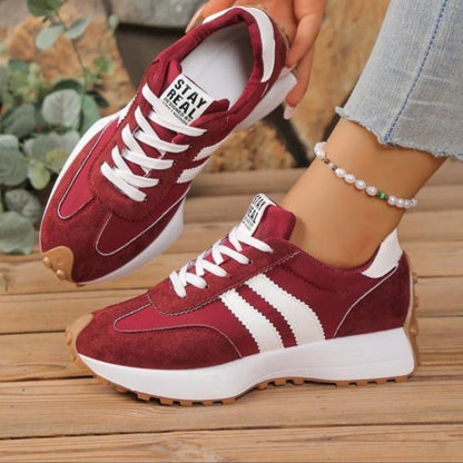 Vintage Style Platform Lace-Up Chunky Trainers