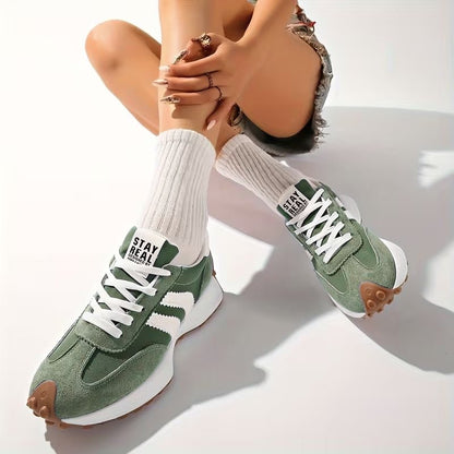 Vintage Style Platform Lace-Up Chunky Trainers