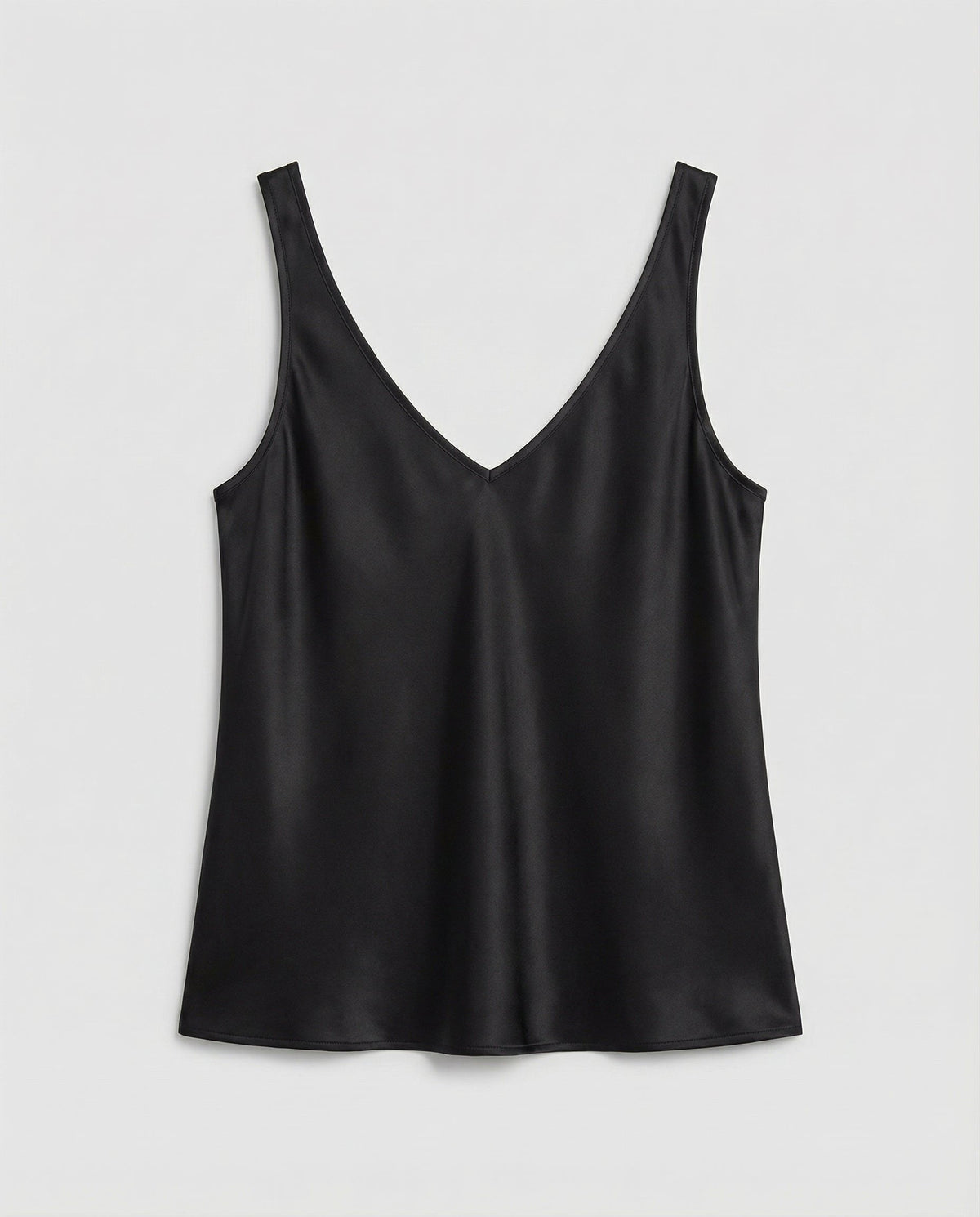 Wide Strap Satin V-Neck Camisole