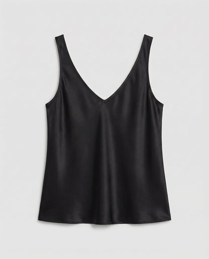 Wide Strap Satin V-Neck Camisole