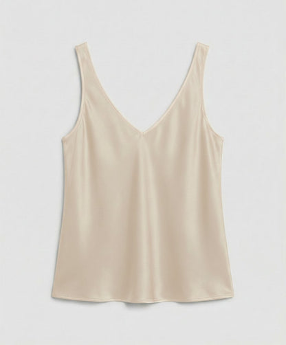 Wide Strap Satin V-Neck Camisole