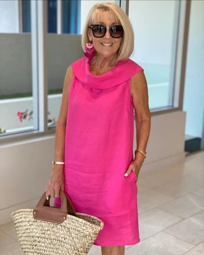 Airy Sleeveless Scoop Neck Summer Dress