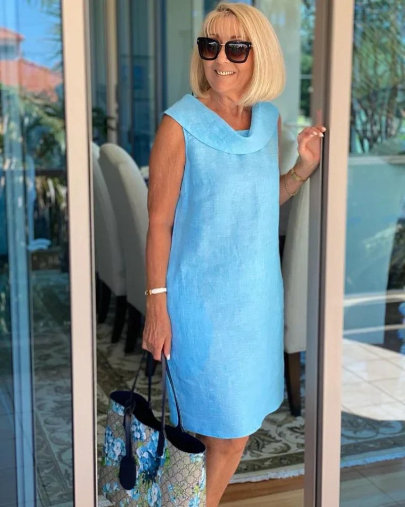 Airy Sleeveless Scoop Neck Summer Dress