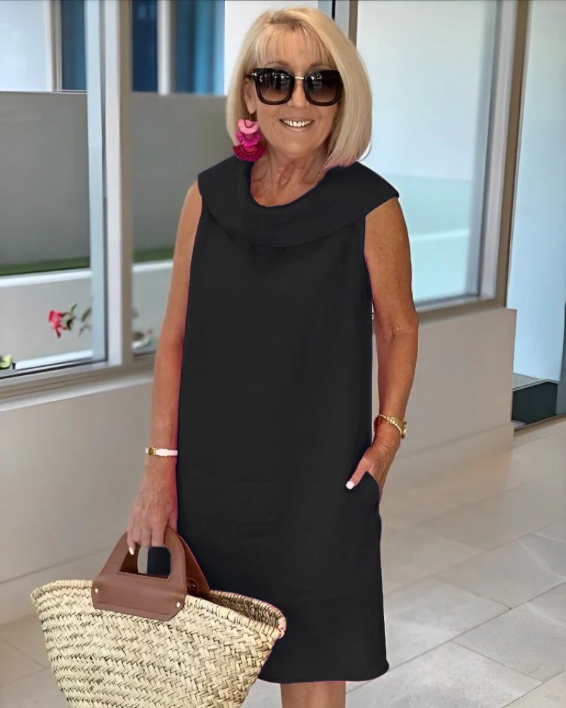 Airy Sleeveless Scoop Neck Summer Dress