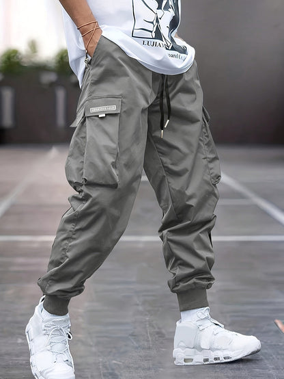 Men's Drawstring Cargo Track Pants