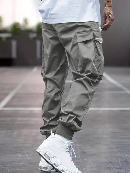 Men's Drawstring Cargo Track Pants