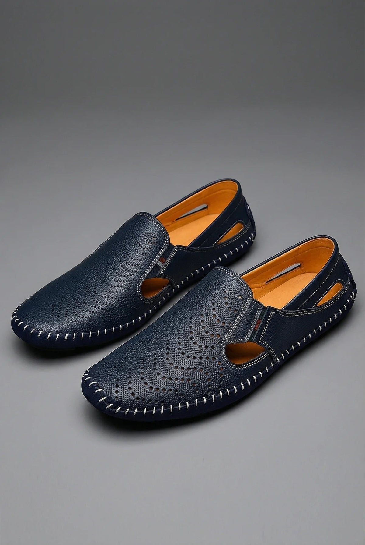 Men's Perforated Breathable Slip-On Loafers
