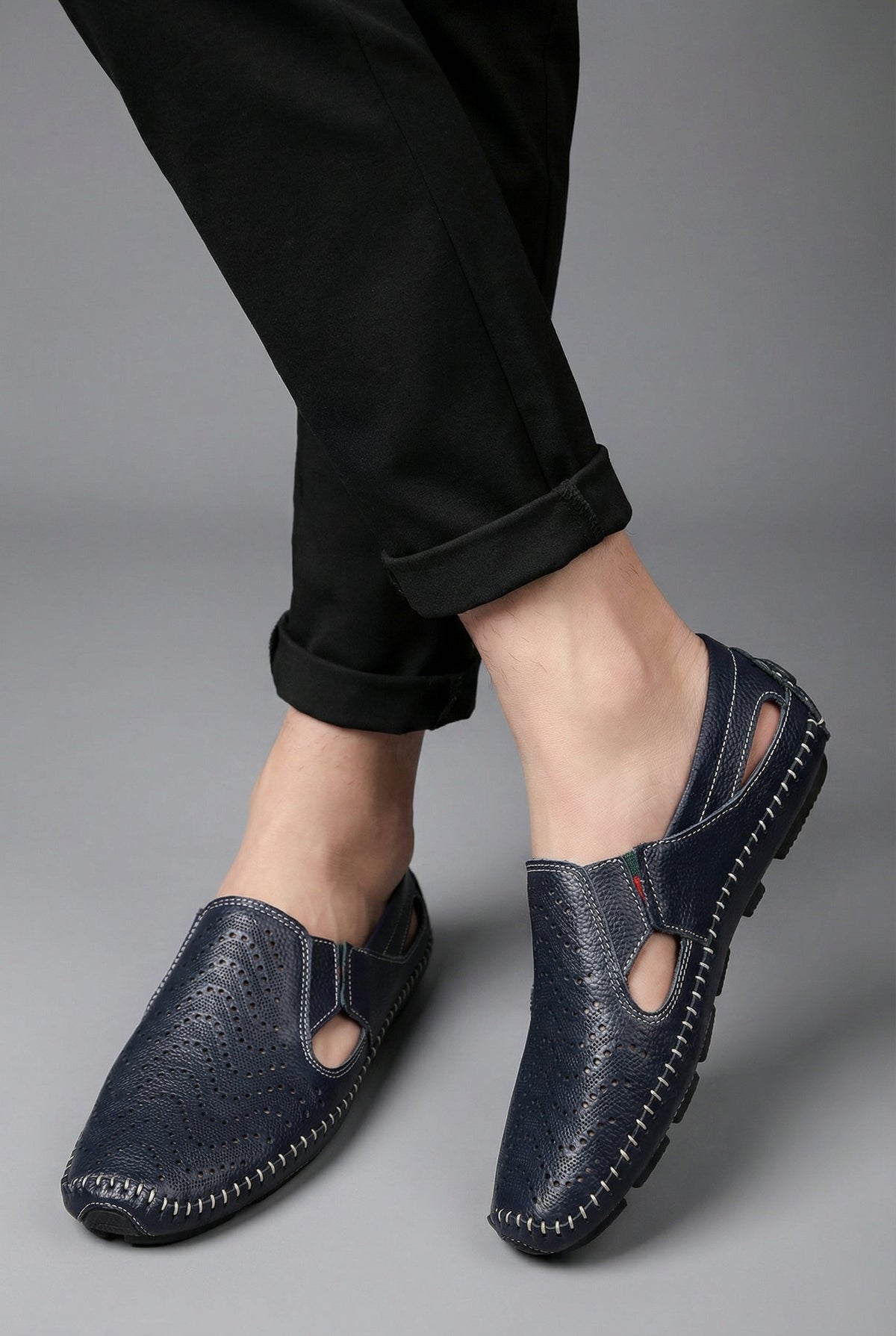 Men's Perforated Breathable Slip-On Loafers