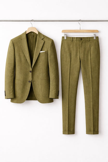 Men's Slim Fit Two-Piece Suit in Slate Grey-Blue