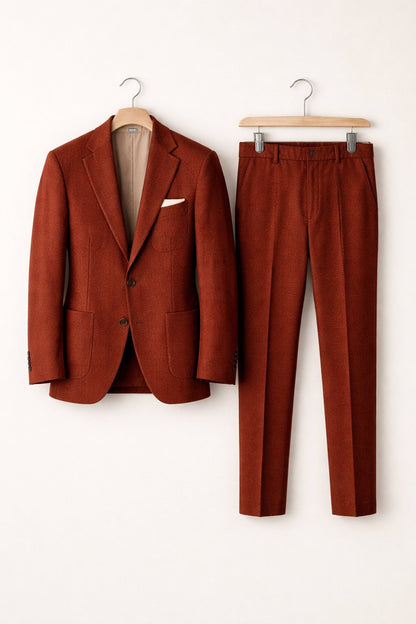 Men's Slim Fit Two-Piece Suit in Slate Grey-Blue