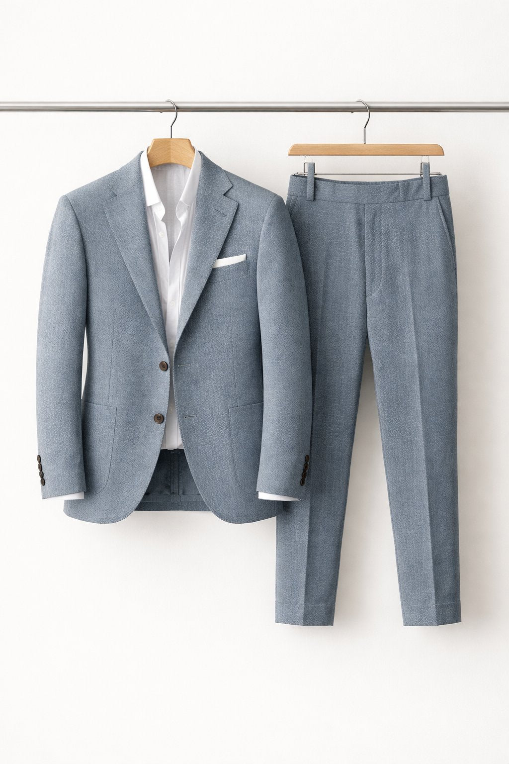 Men's Slim Fit Two-Piece Suit in Slate Grey-Blue