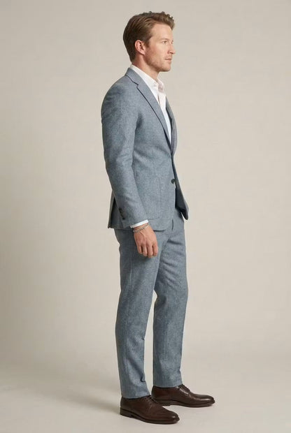 Men's Slim Fit Two-Piece Suit in Slate Grey-Blue