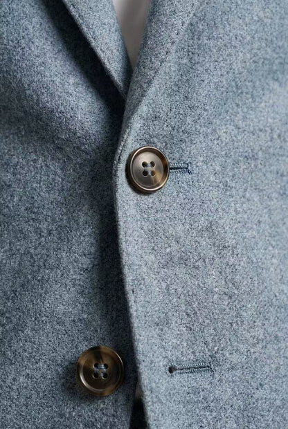 Men's Slim Fit Two-Piece Suit in Slate Grey-Blue
