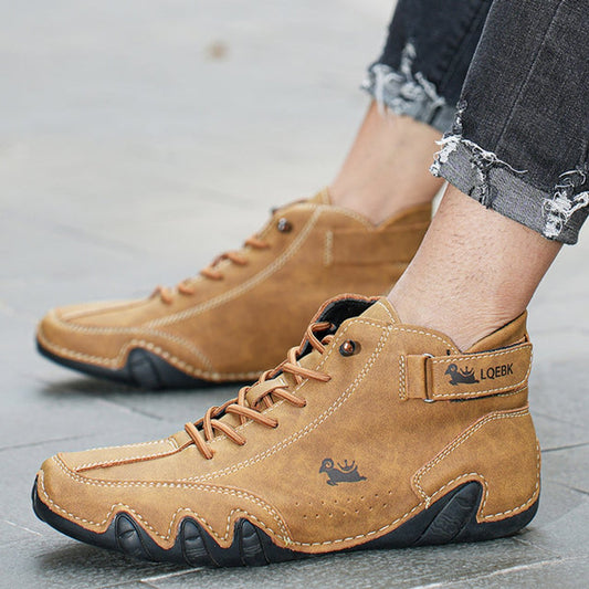 Men's Suede-Finish Lace-Up Ankle Boots