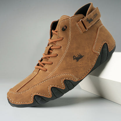 Men's Suede-Finish Lace-Up Ankle Boots
