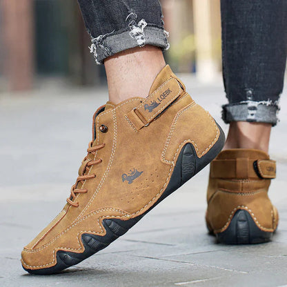 Men's Suede-Finish Lace-Up Ankle Boots