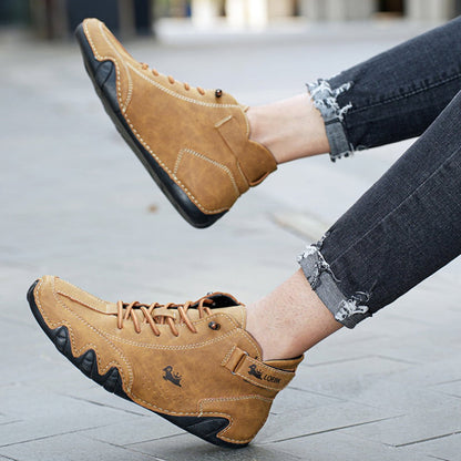 Men's Suede-Finish Lace-Up Ankle Boots