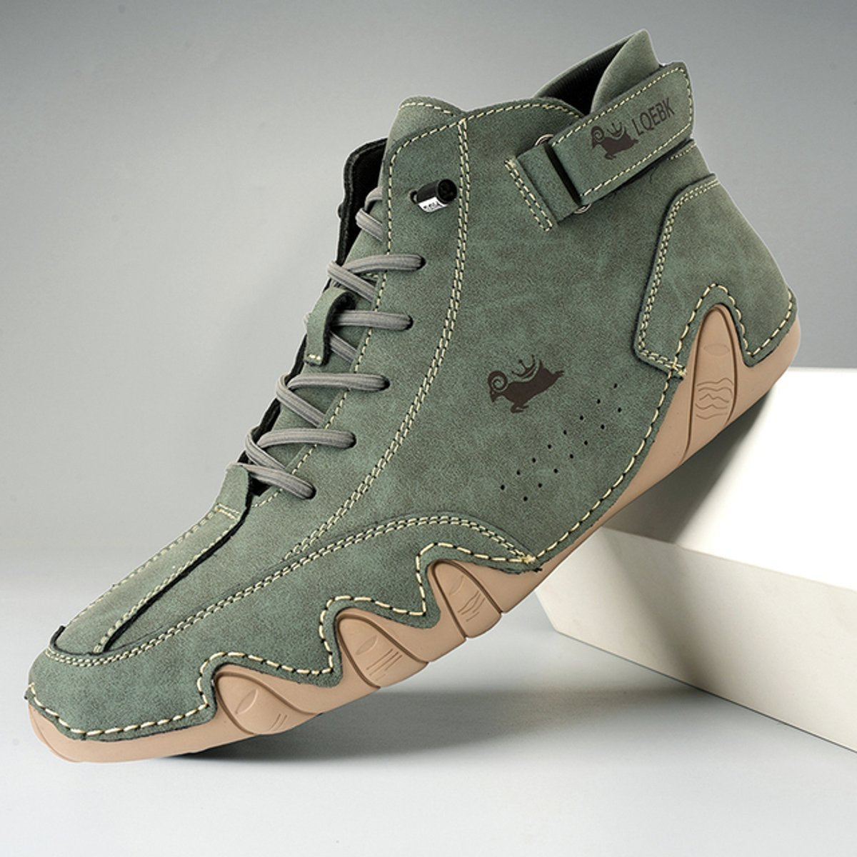 Men's Suede-Finish Lace-Up Ankle Boots