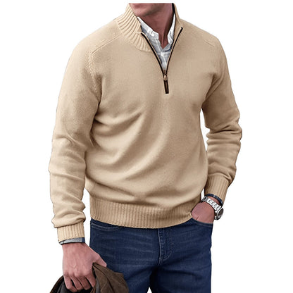 Men's Classic Quarter-Zip Knit Jumper