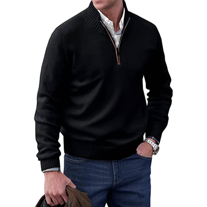 Men's Classic Quarter-Zip Knit Jumper
