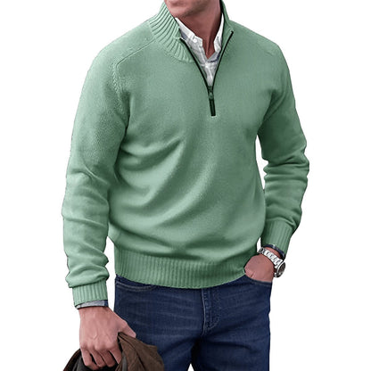 Men's Classic Quarter-Zip Knit Jumper
