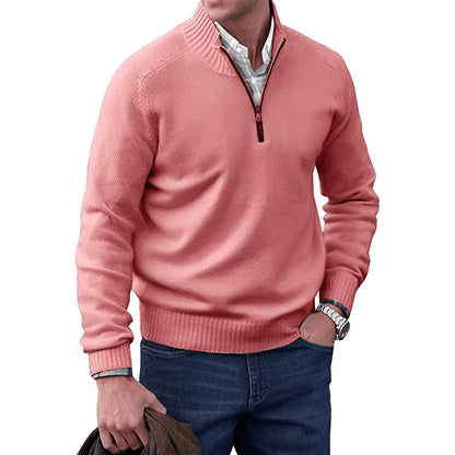 Men's Classic Quarter-Zip Knit Jumper