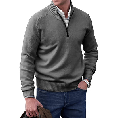 Men's Classic Quarter-Zip Knit Jumper