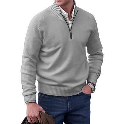 Men's Classic Quarter-Zip Knit Jumper