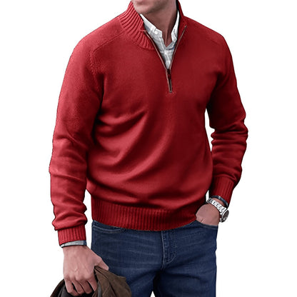 Men's Classic Quarter-Zip Knit Jumper