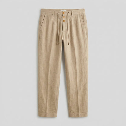 Men's Linen-Blend Relaxed Trousers