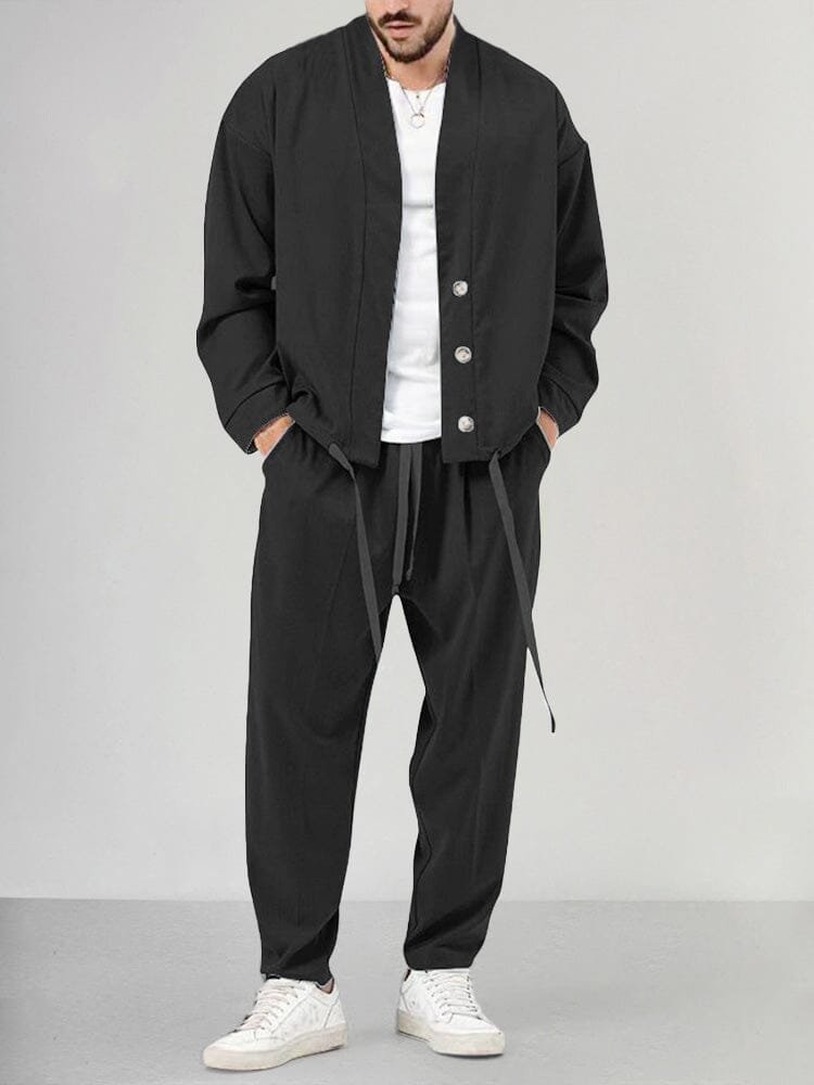 Men's Casual Overshirt and Trousers Co-ord Set