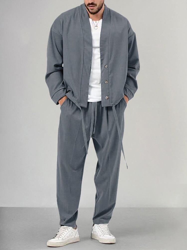Men's Casual Overshirt and Trousers Co-ord Set