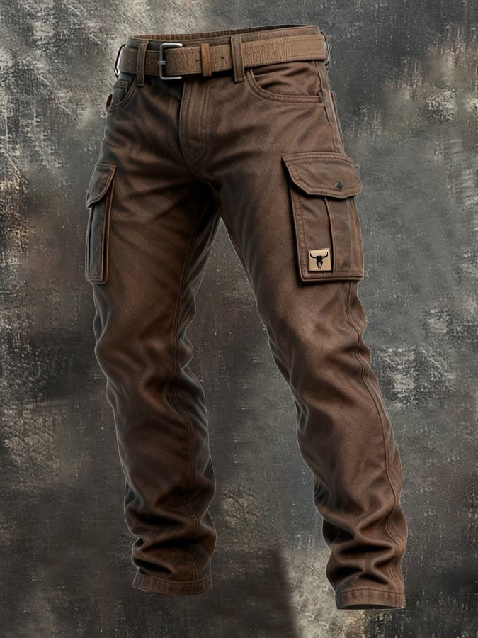 Men's Tapered Slim Cargo Trousers