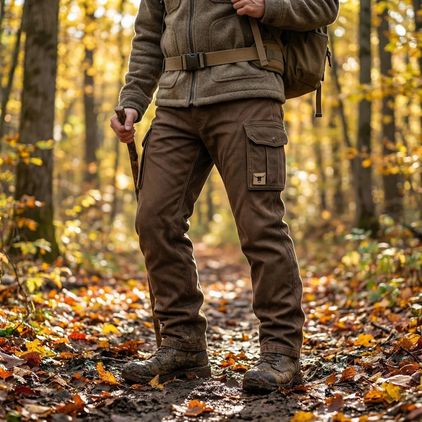 Men's Tapered Slim Cargo Trousers