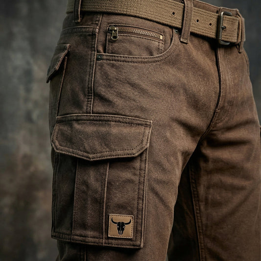 Men's Tapered Slim Cargo Trousers