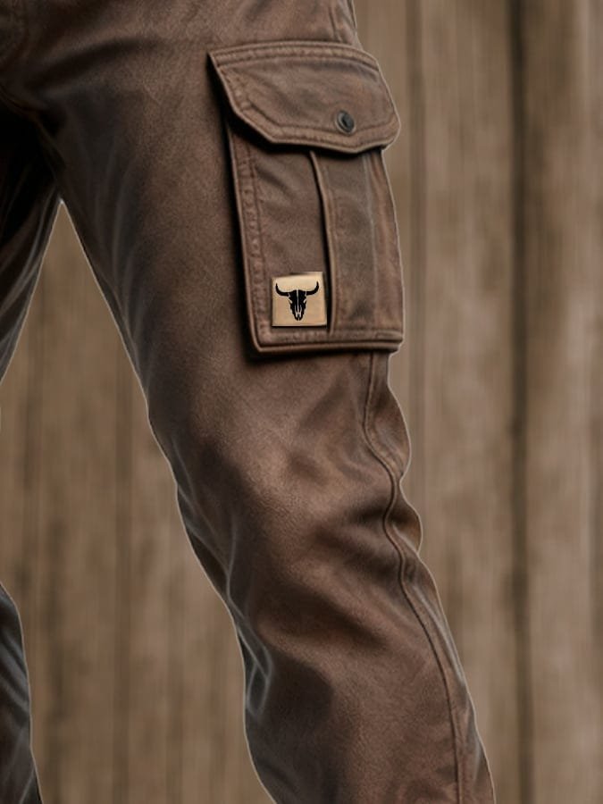 Men's Tapered Slim Cargo Trousers