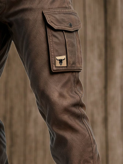 Men's Tapered Slim Cargo Trousers
