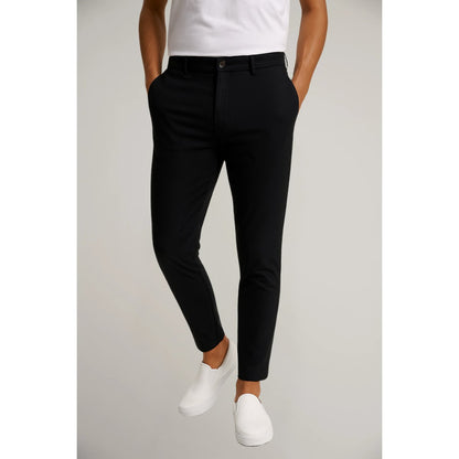 Men's Woven Slim-Cut Work Trousers