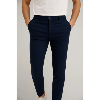 Men's Woven Slim-Cut Work Trousers